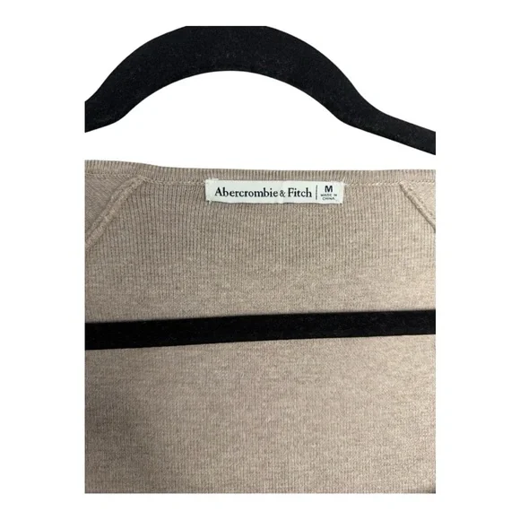 ABERCROMBIE Long sleeved sweetheart sweater bodysuit small light brown NWOT - Picture 8 of 8